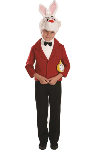 kids alice in wonderland white rabbit costume